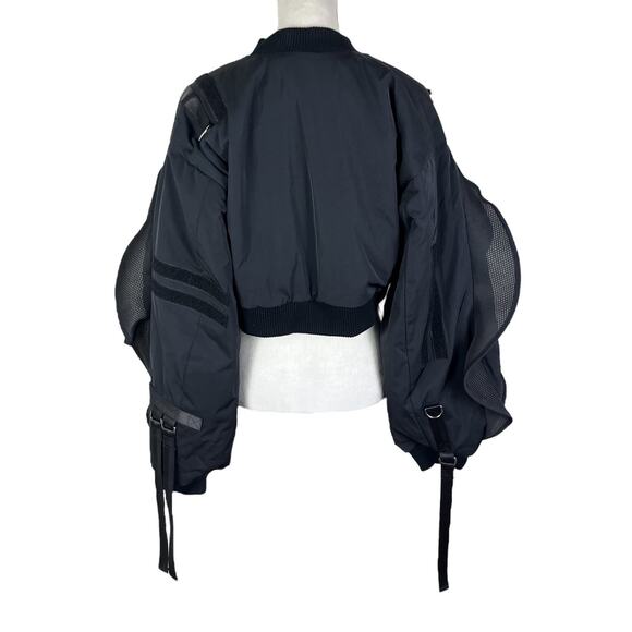 Namila Vulva Sleeve Crop Bomber Jacket Tactical Design Grunge Emo Size Large - Picture 7 of 15